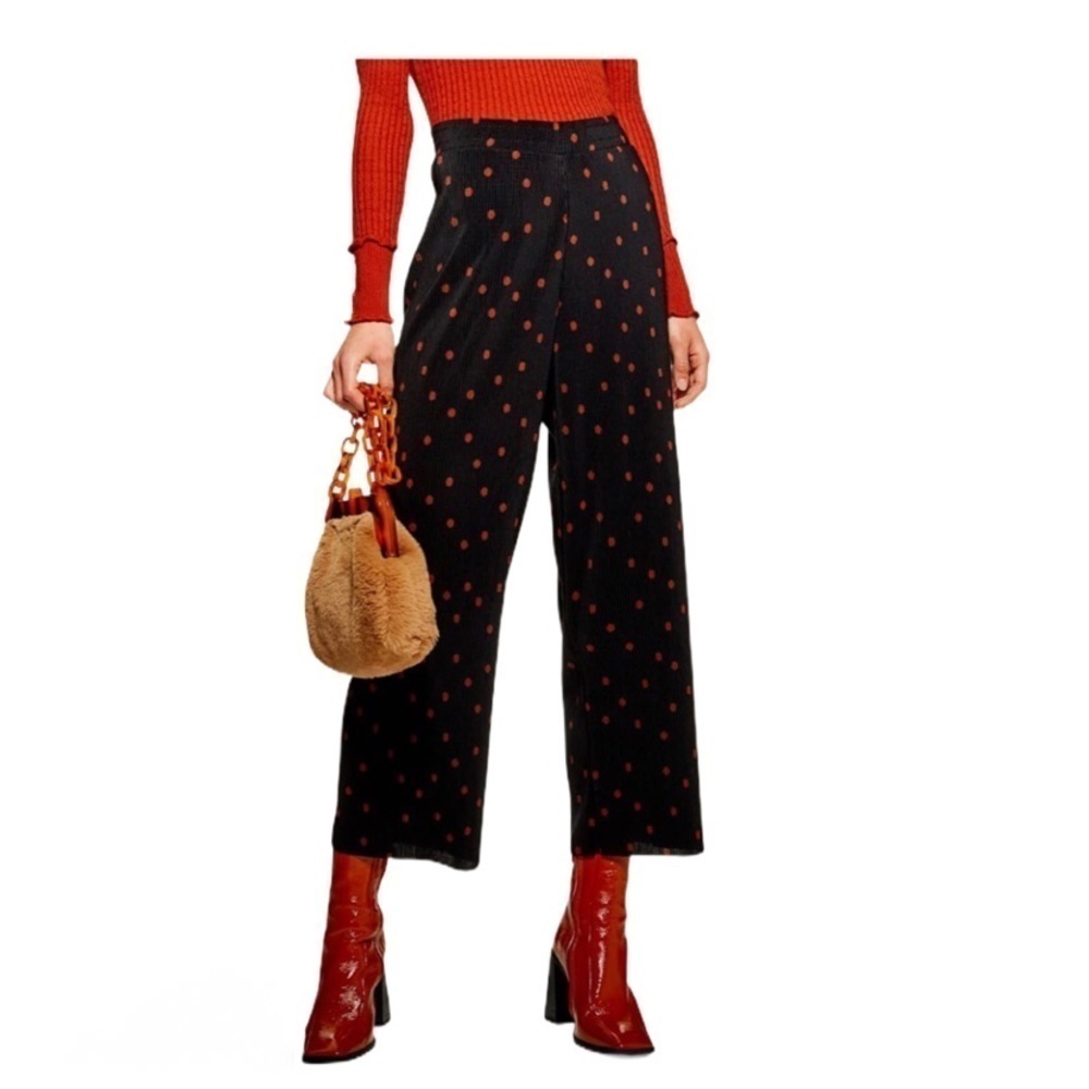 TOPSHOP Spot Plissé Trousers - Picture 1 of 5